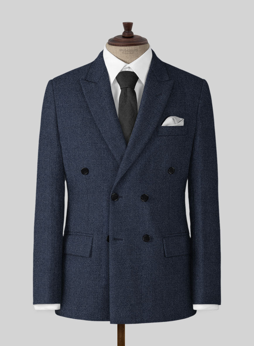 Naples Dark Indigo Tweed Suit - StudioSuits