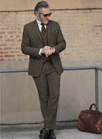 Naples Dark Brown Tweed Suit - StudioSuits