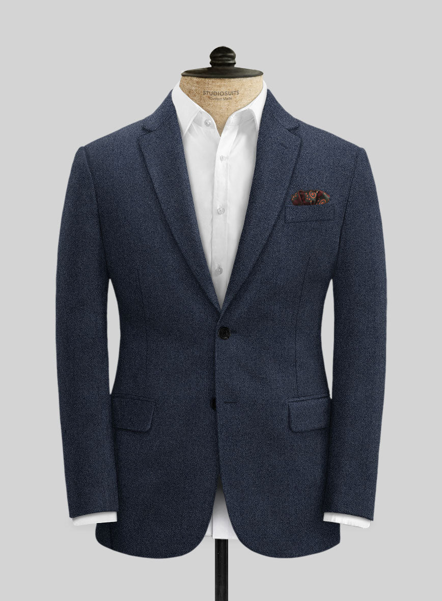 Naples Dark Indigo Tweed Jacket - StudioSuits