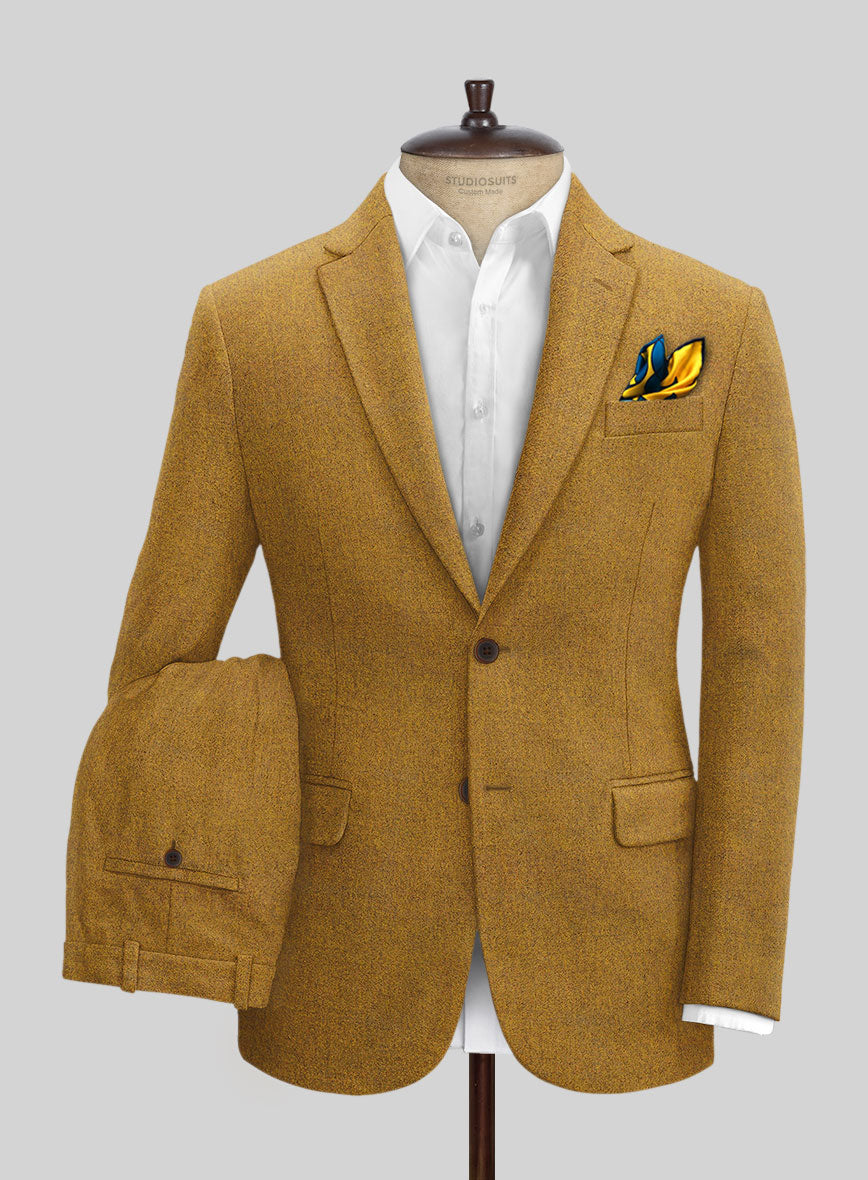 Naples English Mustard Tweed Suit - StudioSuits