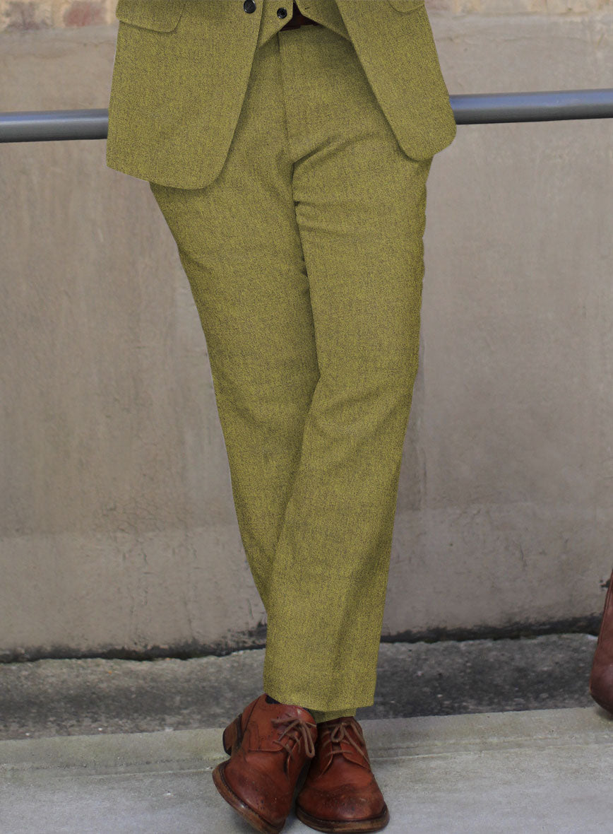 Naples Festa Green Tweed Pants - StudioSuits