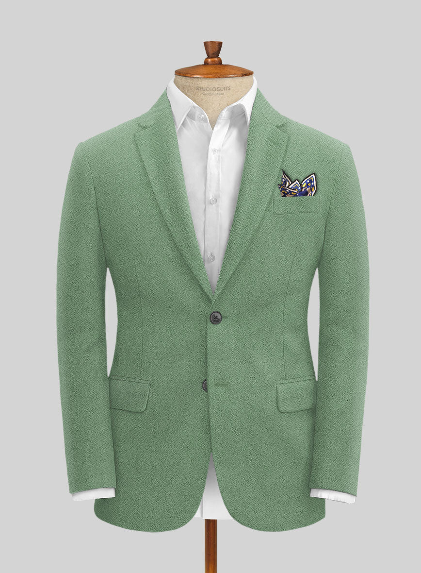 Naples Gabbana Green Tweed Suit - StudioSuits