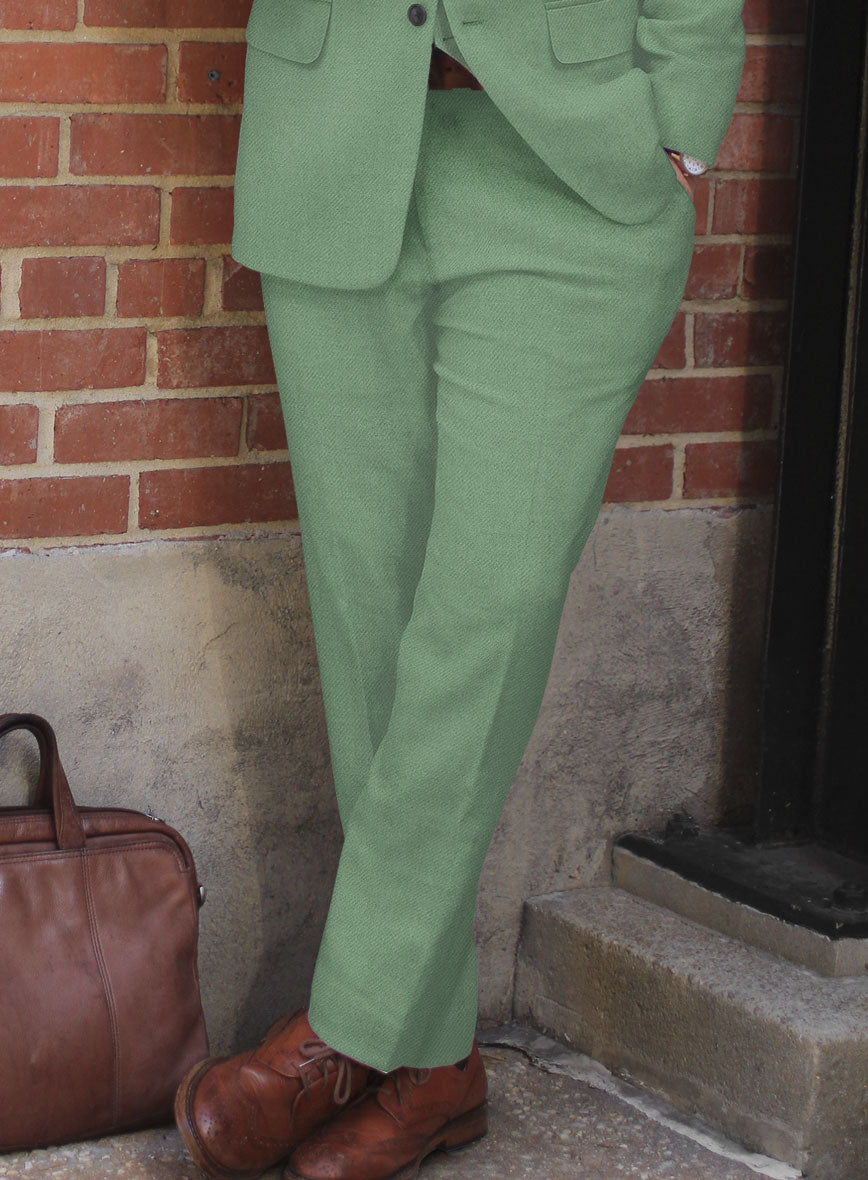 Naples Gabbana Green Tweed Suit - StudioSuits