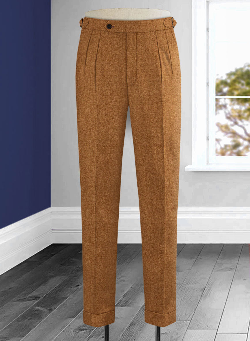 Naples Gold Castle Highland Tweed Trousers - StudioSuits