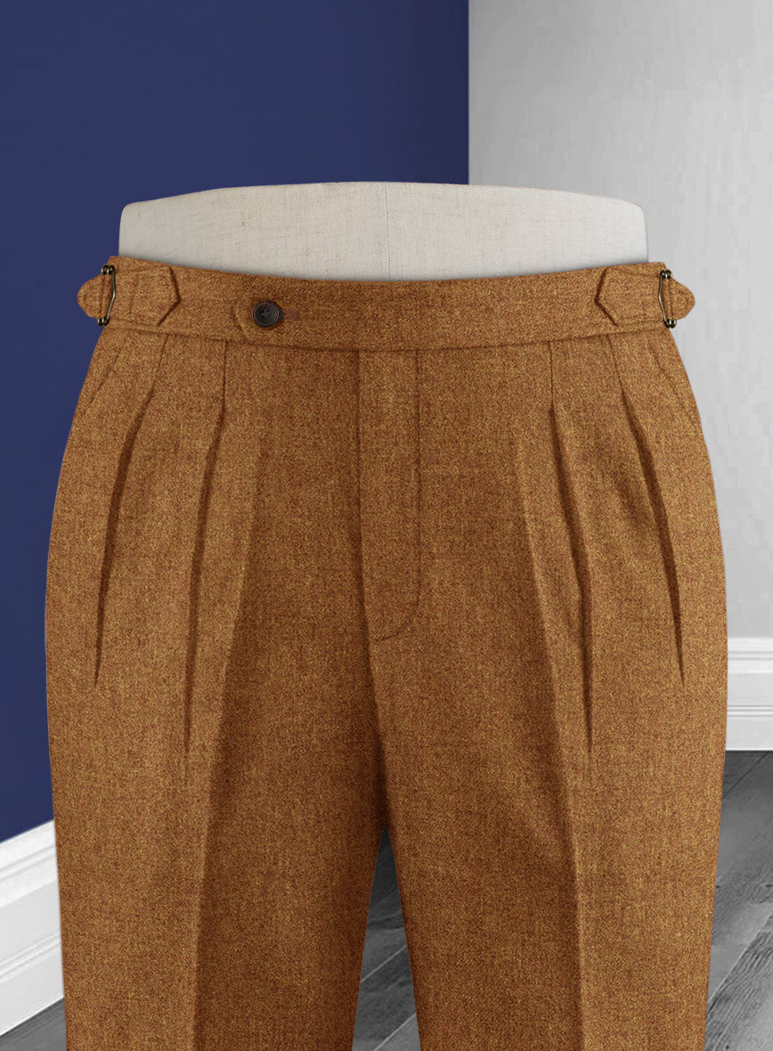 Naples Gold Castle Highland Tweed Trousers - StudioSuits