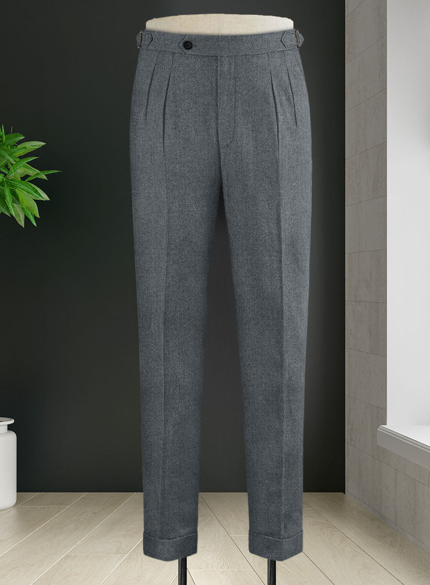 Naples Gray Highland Tweed Trousers - StudioSuits