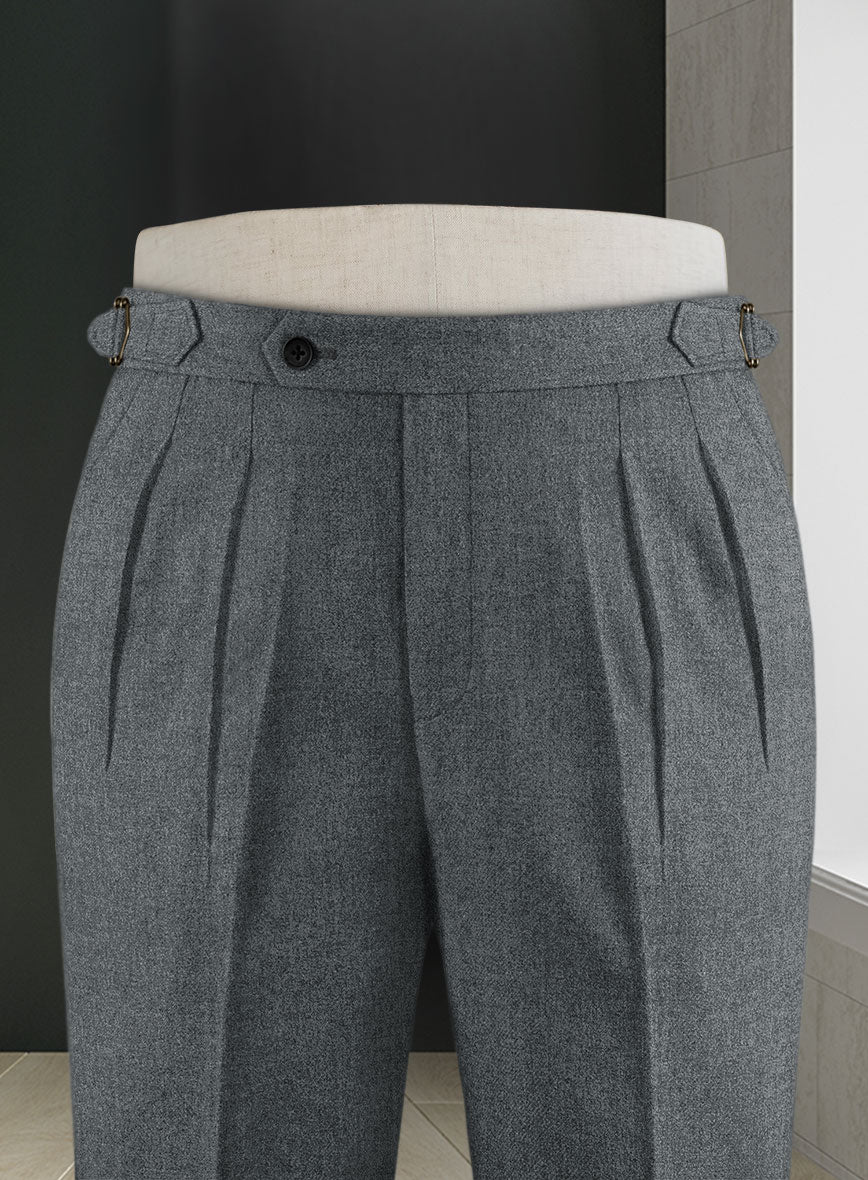 Naples Gray Highland Tweed Trousers - StudioSuits