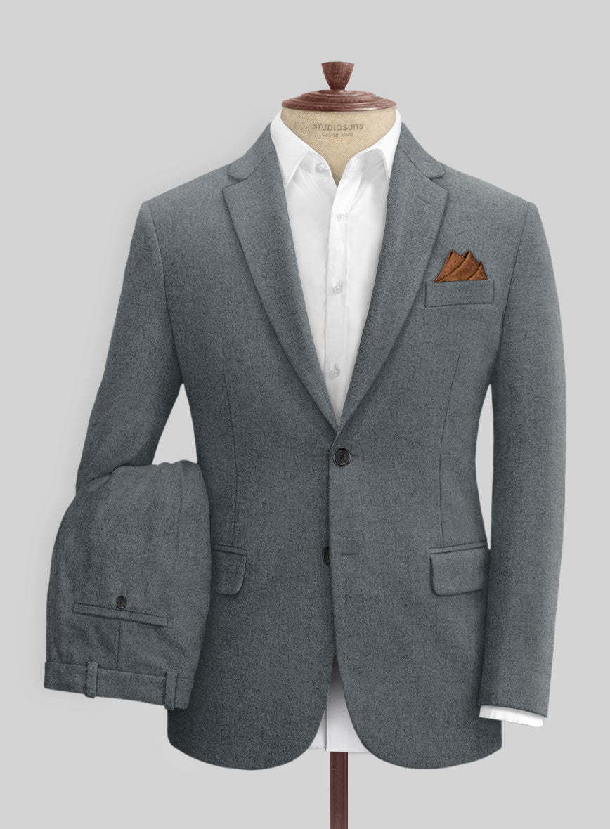 Naples Gray Tweed Suit - StudioSuits