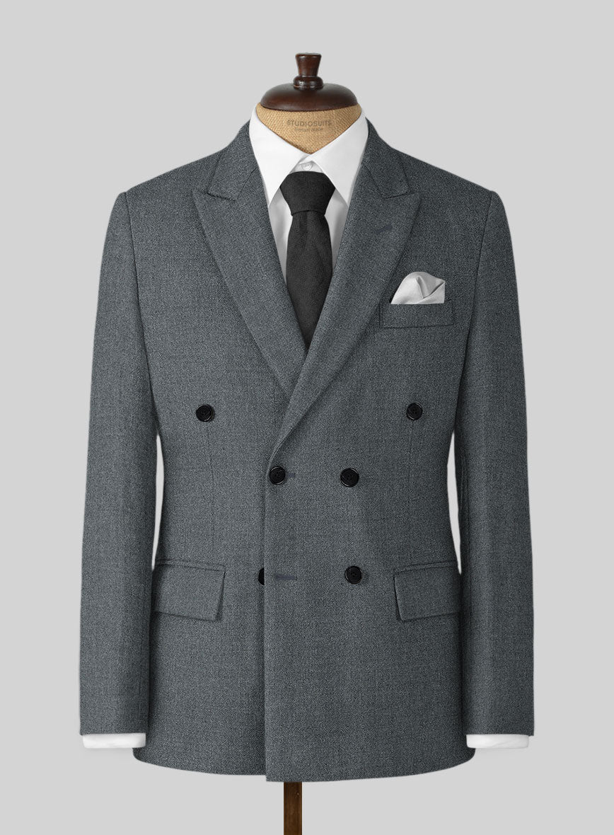 Naples Gray Tweed Suit - StudioSuits
