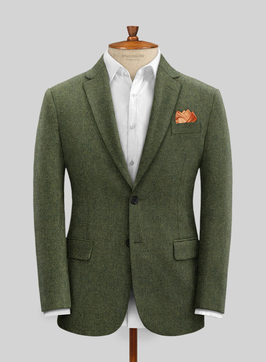 Naples Green Tweed Jacket - StudioSuits