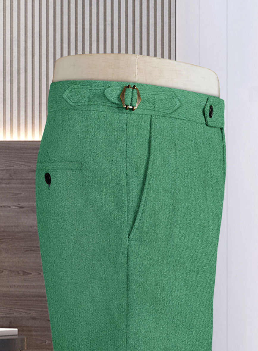 Naples Derby Green Highland Tweed Trousers - StudioSuits