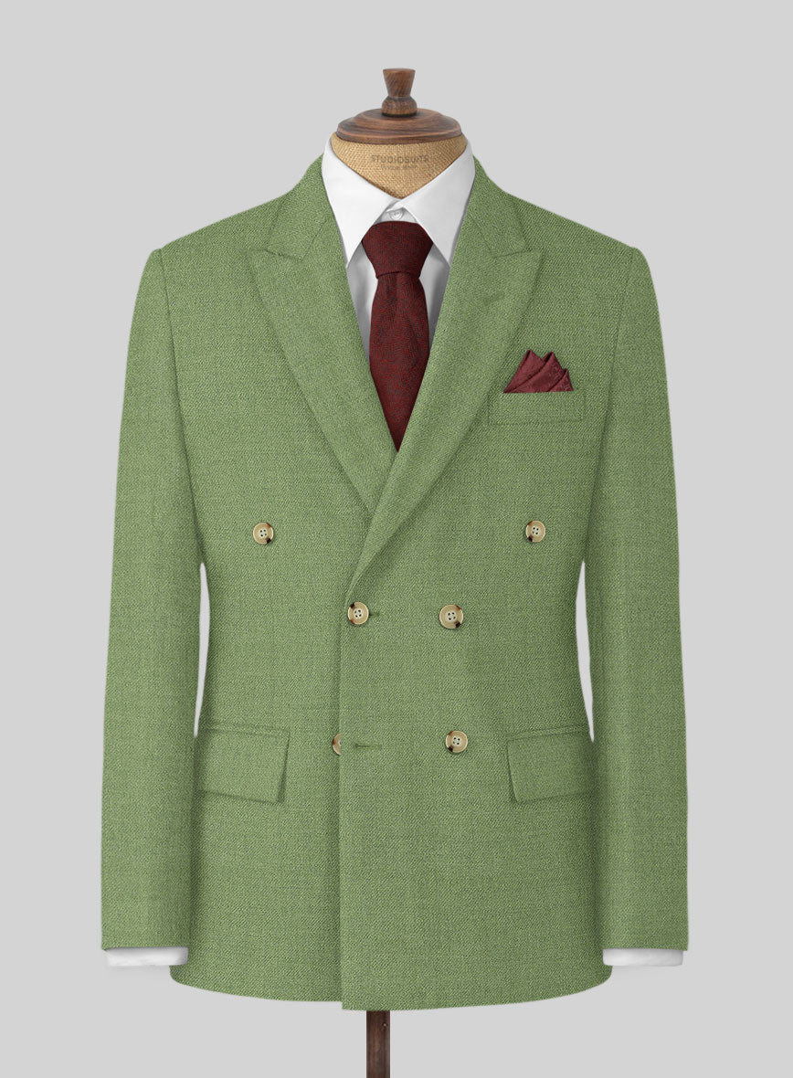 Naples Honeydew Green Tweed Jacket - StudioSuits