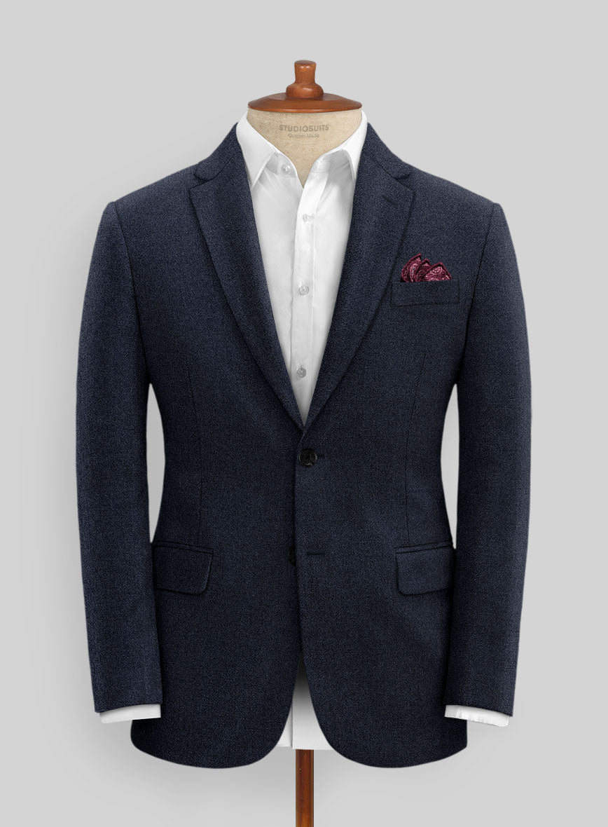 Naples Jet Blue Tweed Jacket - StudioSuits