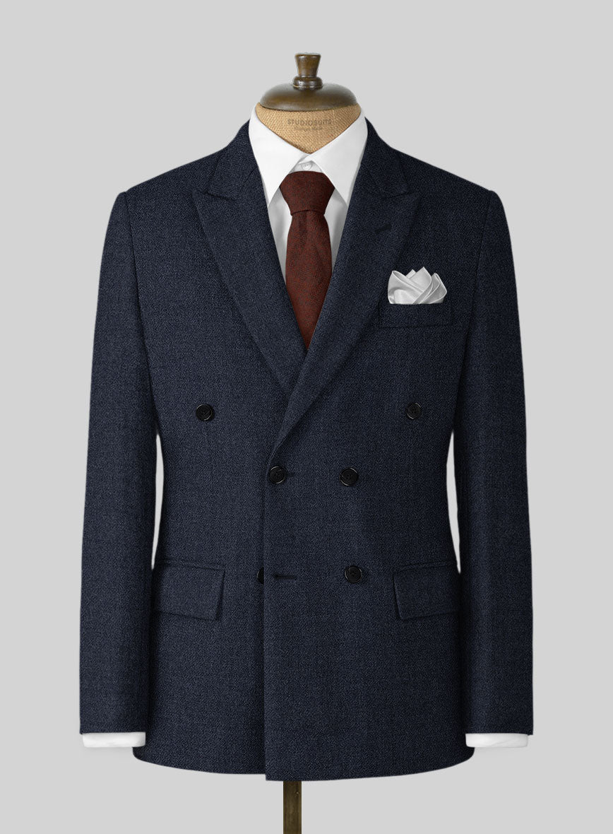 Naples Jet Blue Tweed Suit - StudioSuits