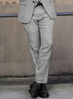 Naples Light Gray Tweed Pants - StudioSuits