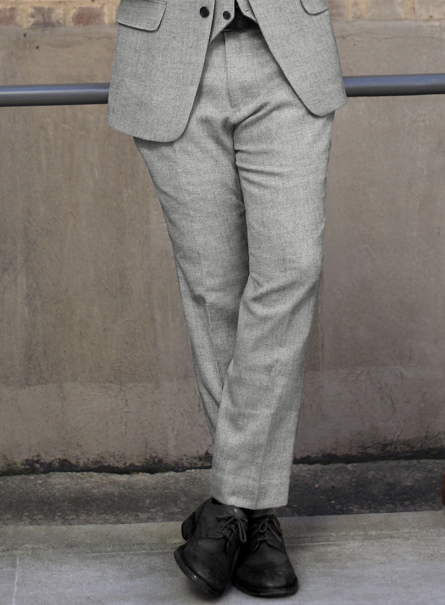 Naples Light Gray Tweed Suit - StudioSuits