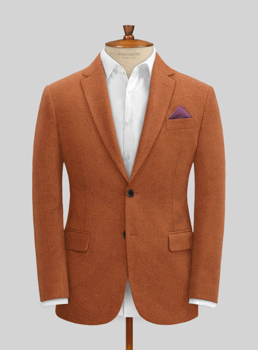 Naples Maitai Orange Tweed Suit - StudioSuits