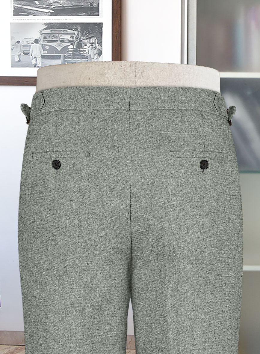 Naples Mid Gray Highland Tweed Trousers - StudioSuits