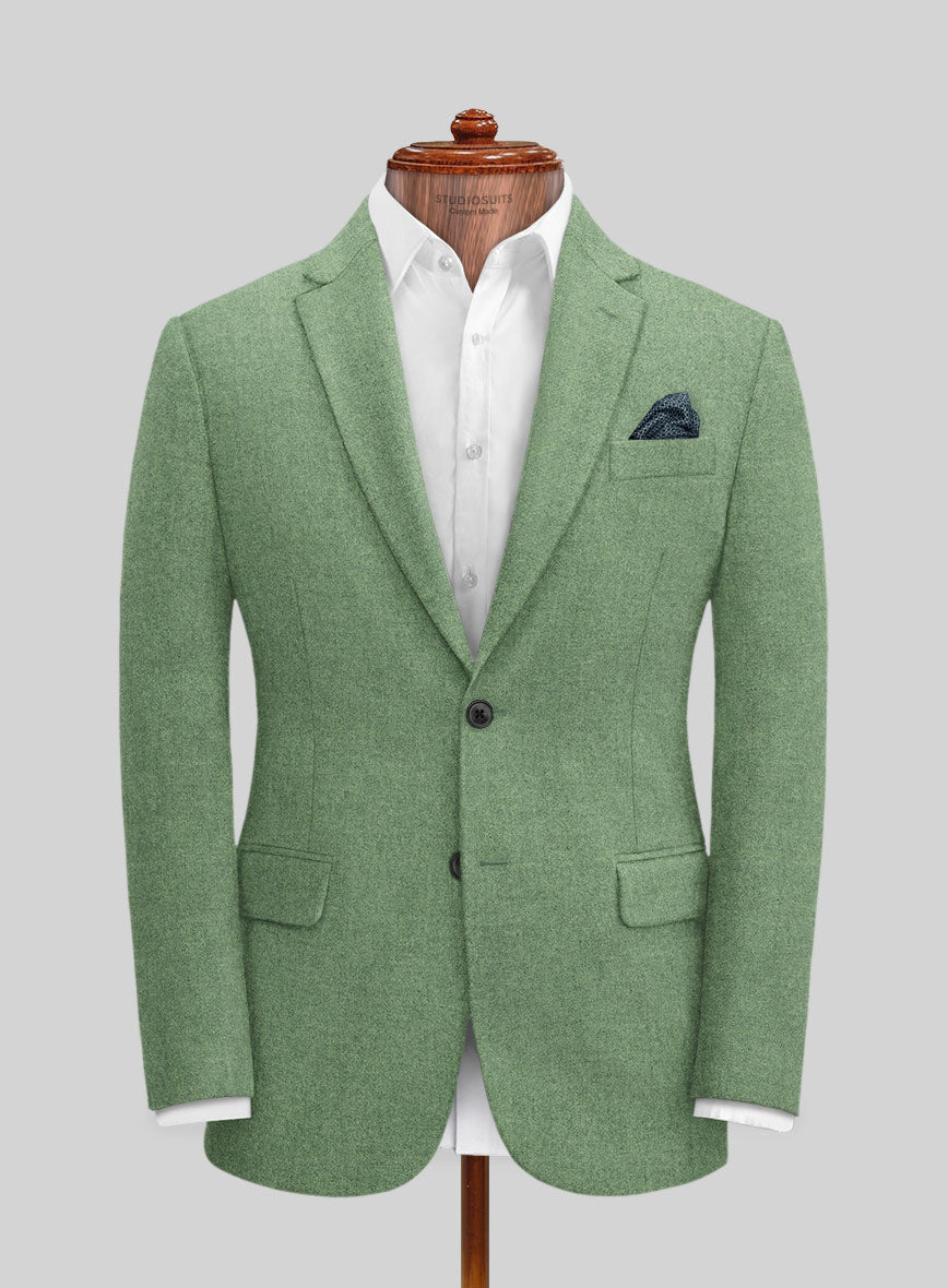 Naples Milanese Green Tweed Jacket - StudioSuits