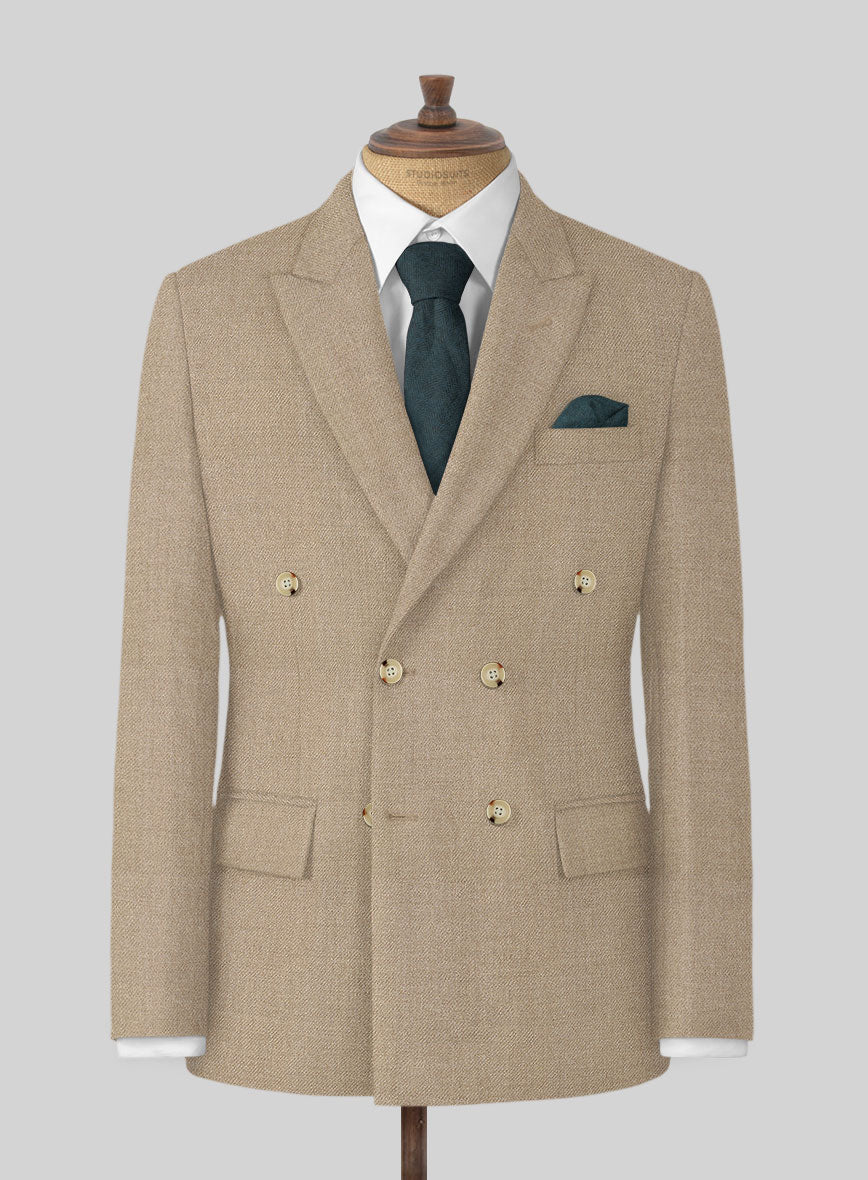 Naples Muted Beige Tweed Jacket - StudioSuits