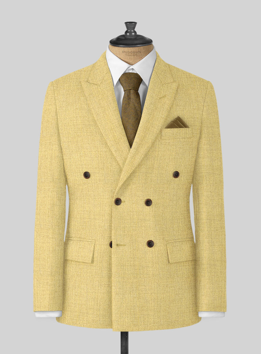 Naples Ochre Yellow Tweed Jacket - StudioSuits