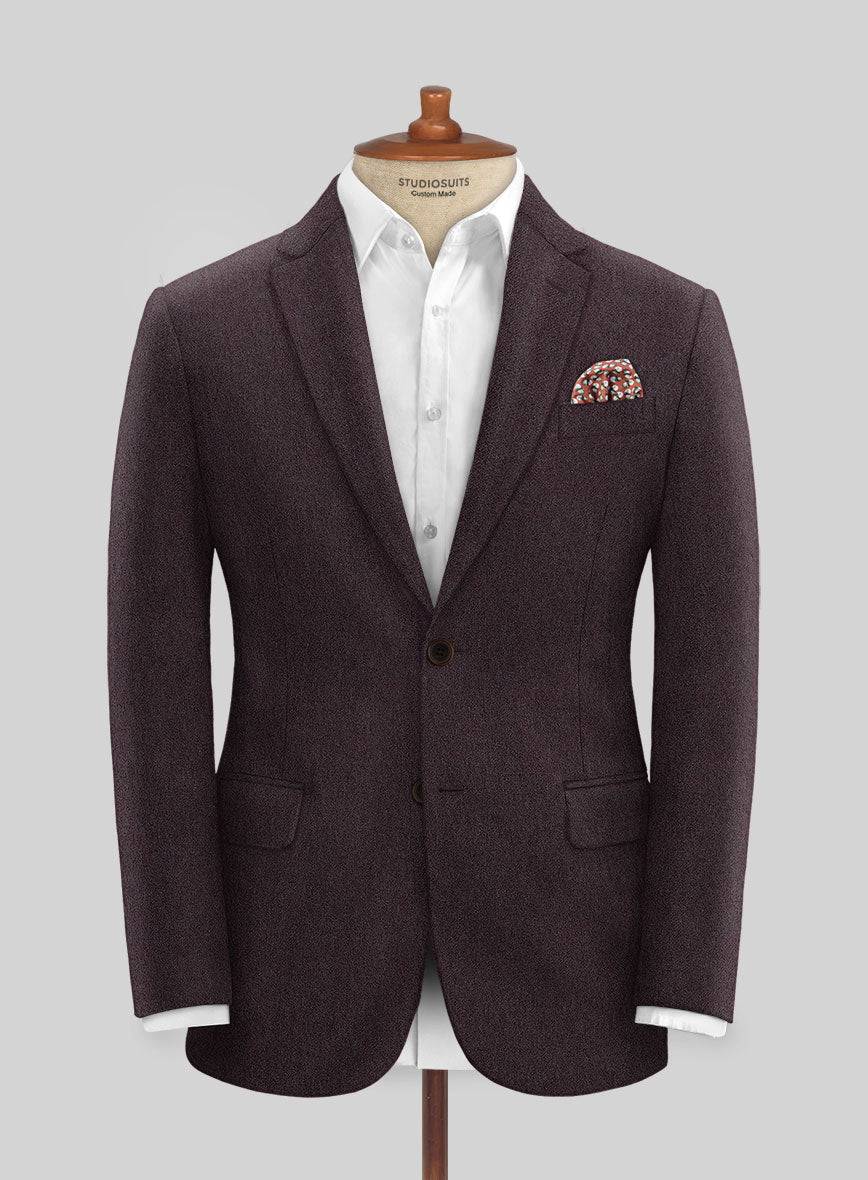 Naples Opera Wine Tweed Suit - StudioSuits