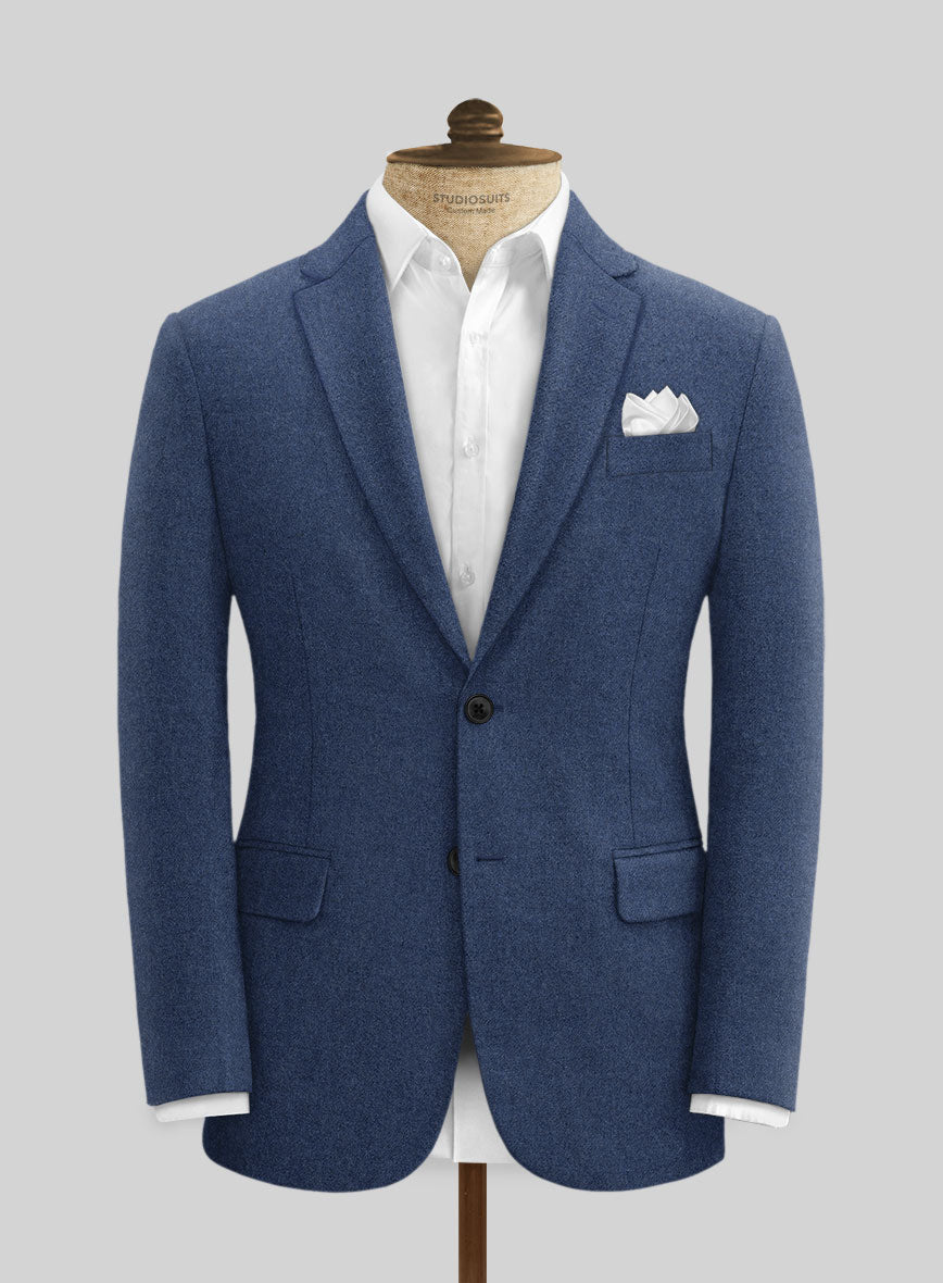 Naples Pacific Blue Tweed Jacket - StudioSuits