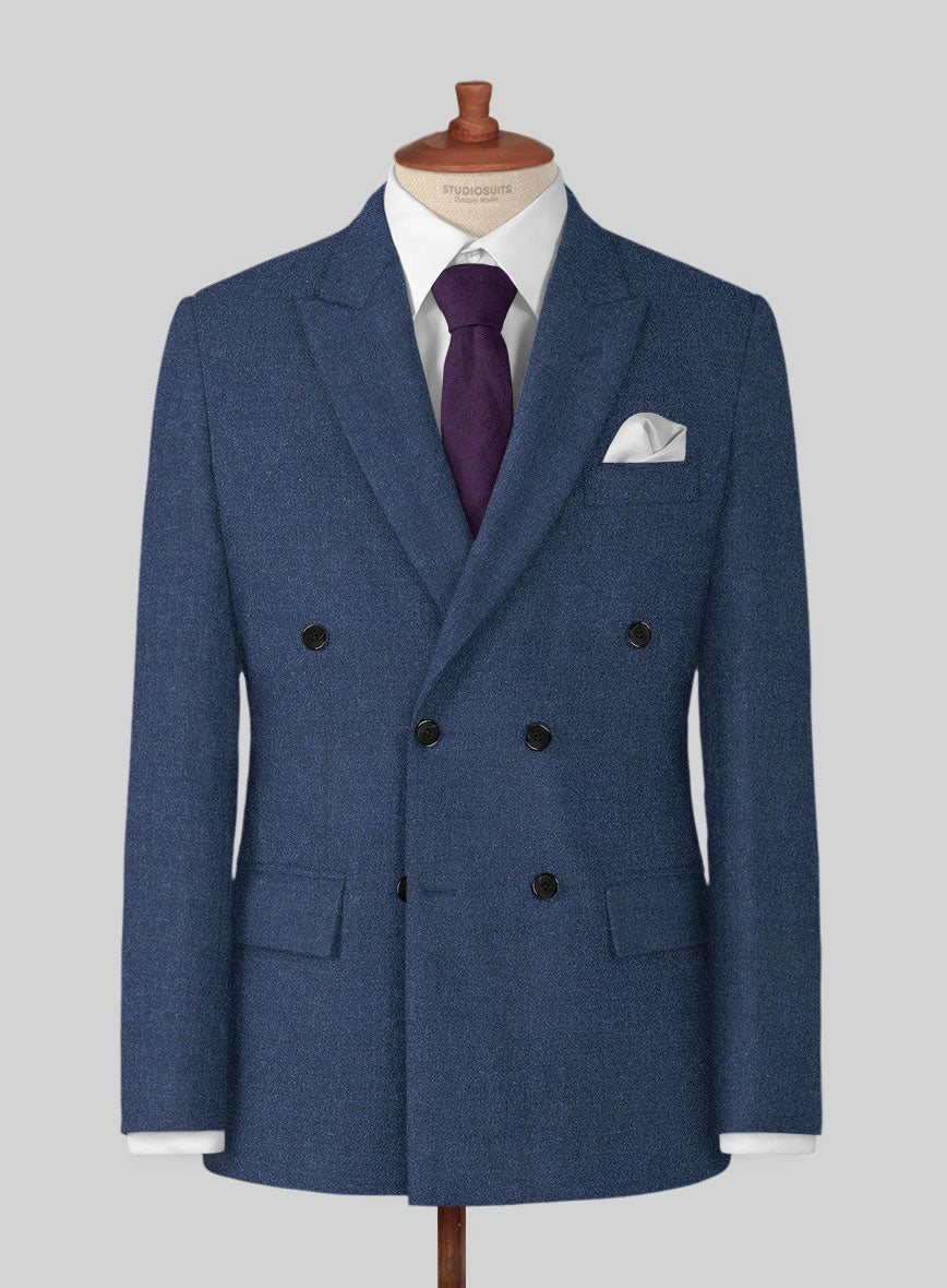 Naples Pacific Blue Tweed Jacket - StudioSuits