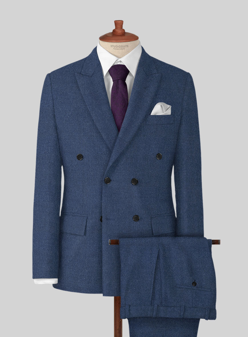 Naples Pacific Blue Tweed Suit - StudioSuits