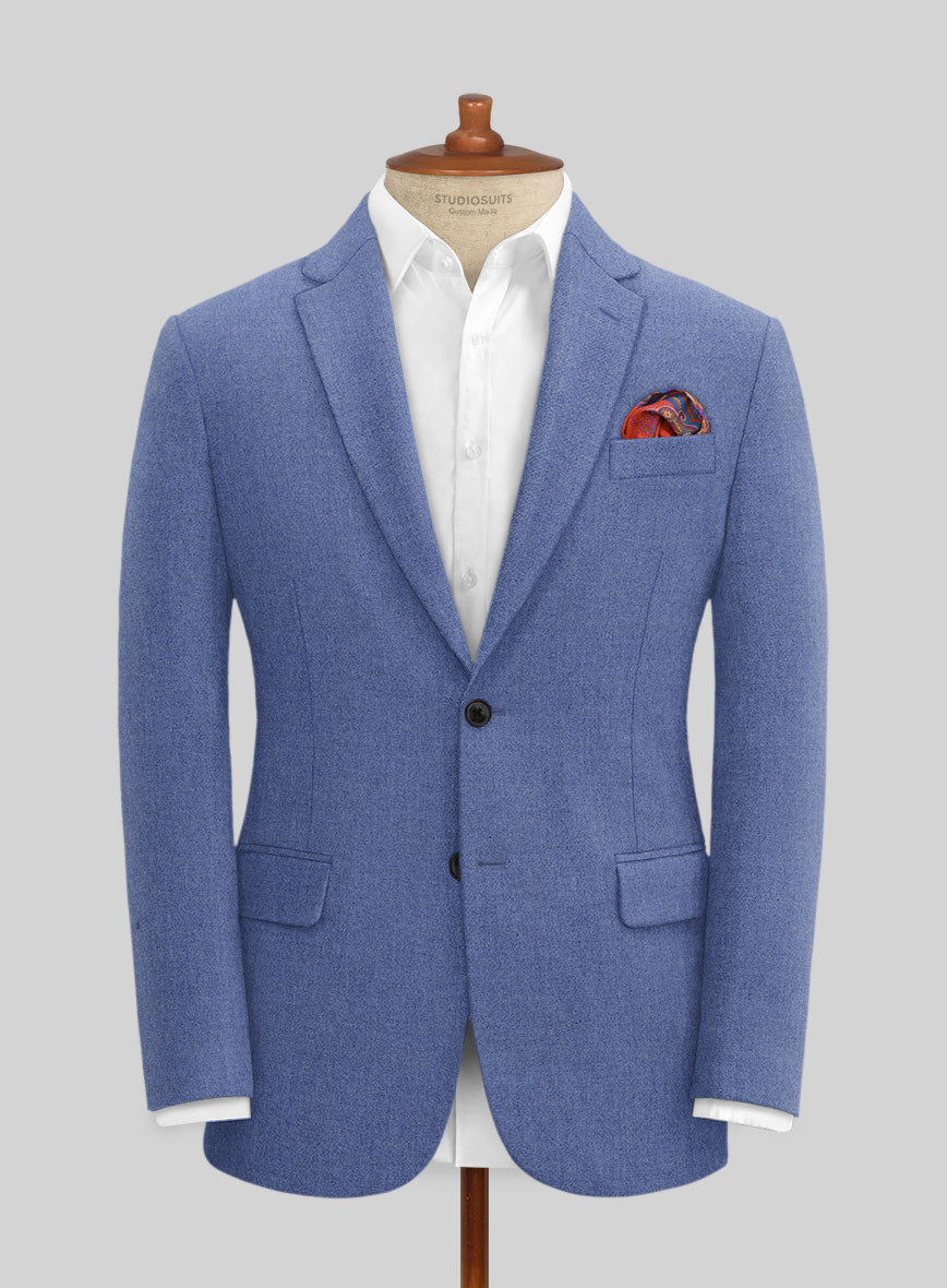 Naples Paris Blue Tweed Jacket - StudioSuits