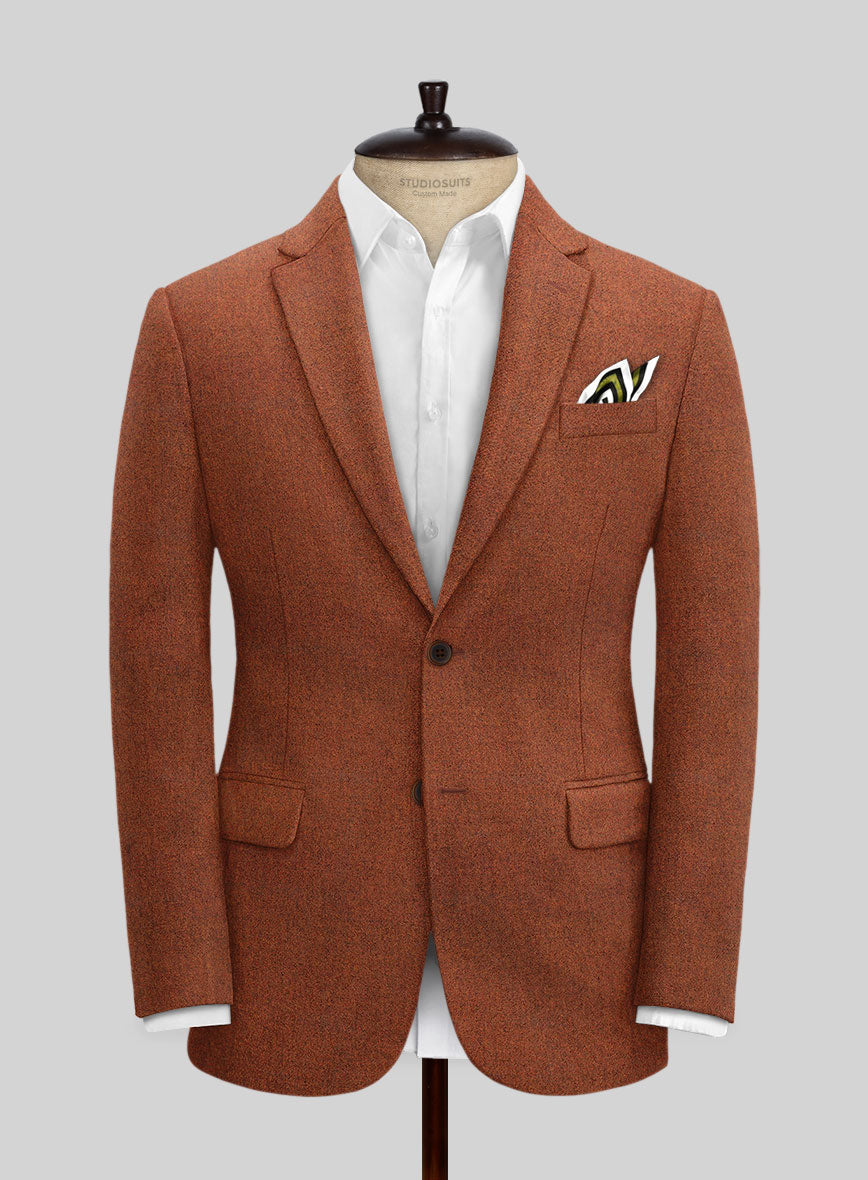 Naples Prego Rust Tweed Jacket - StudioSuits