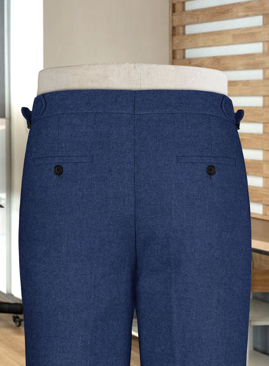 Naples Powder Blue Highland Tweed Trousers - StudioSuits
