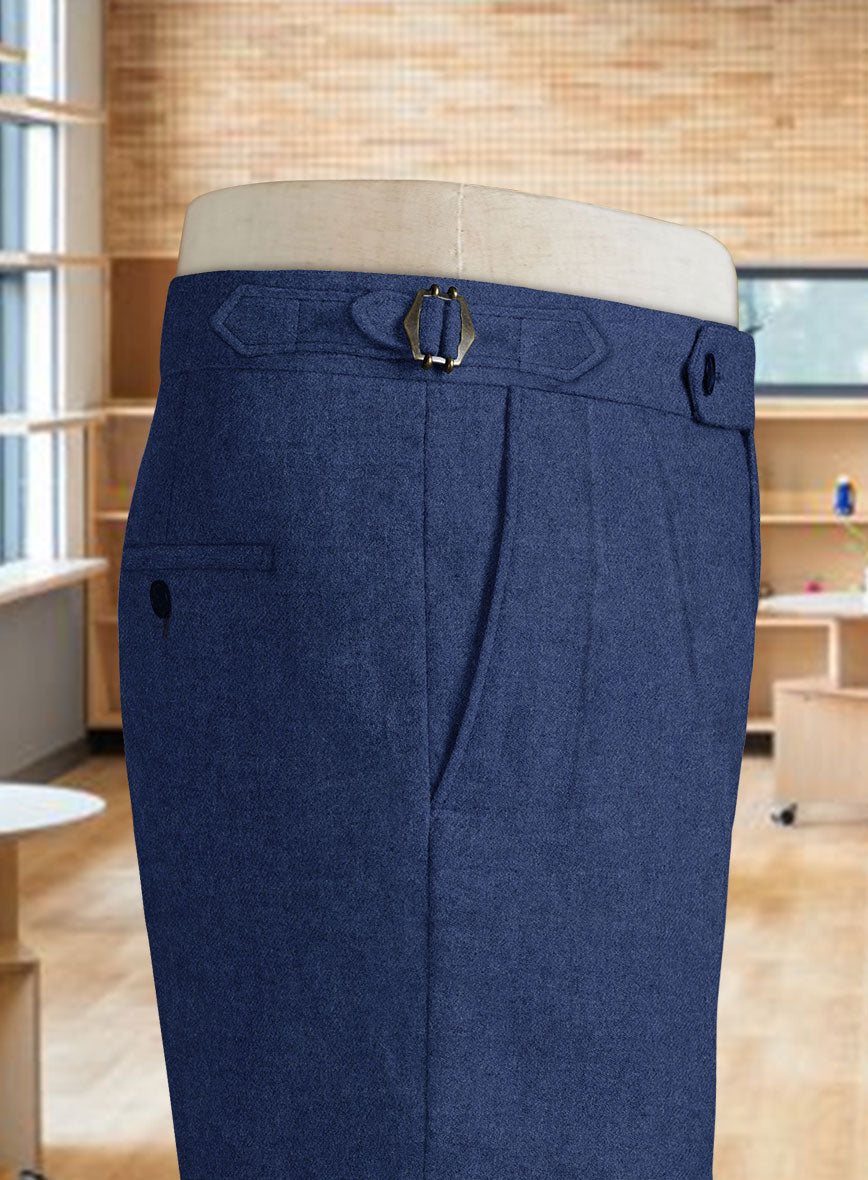 Naples Powder Blue Highland Tweed Trousers - StudioSuits