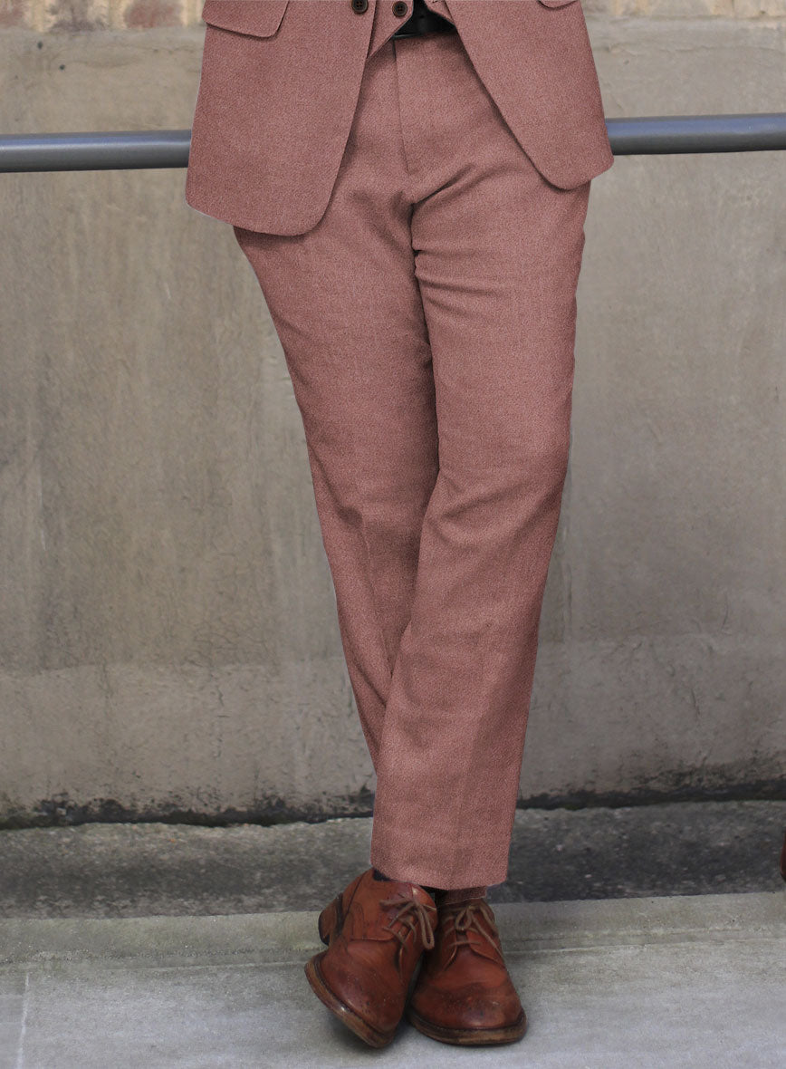 Naples Quartz Pink Tweed Pants - StudioSuits