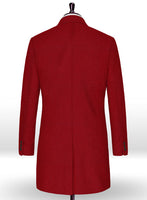 Naples Red Tweed Overcoat - StudioSuits