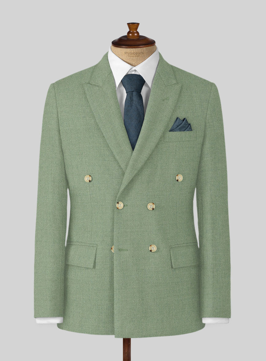 Naples Sage Green Tweed Jacket - StudioSuits