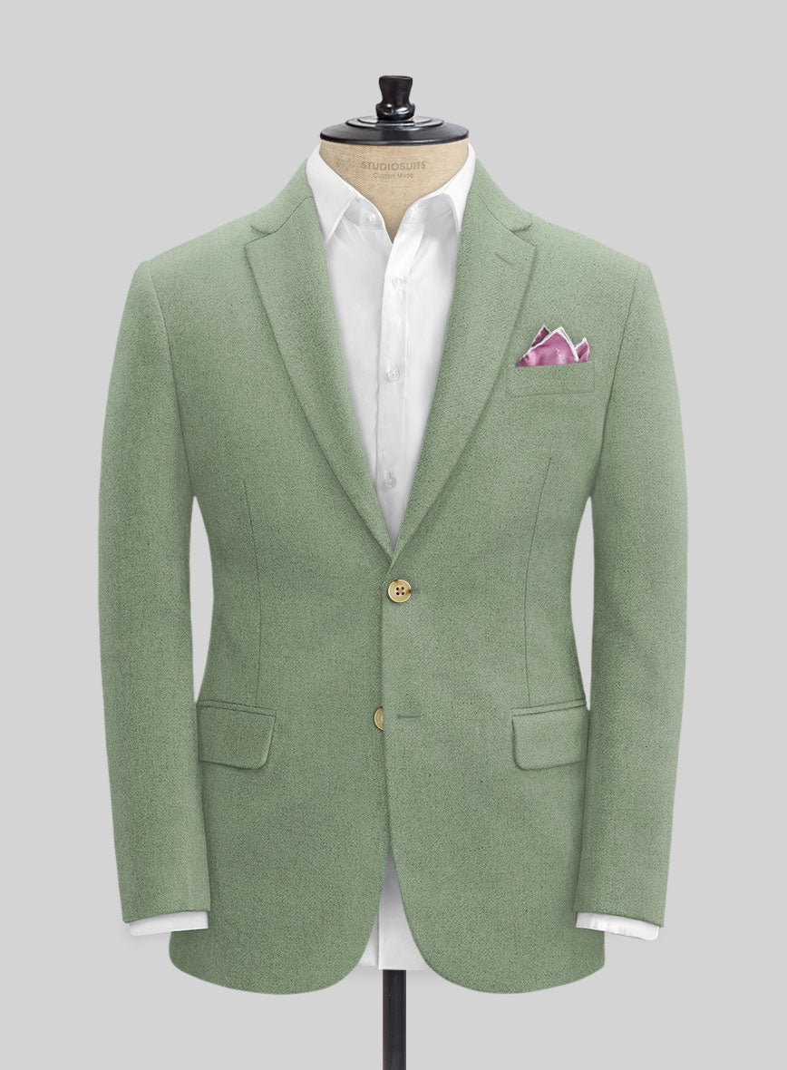 Naples Sage Green Tweed Suit - StudioSuits
