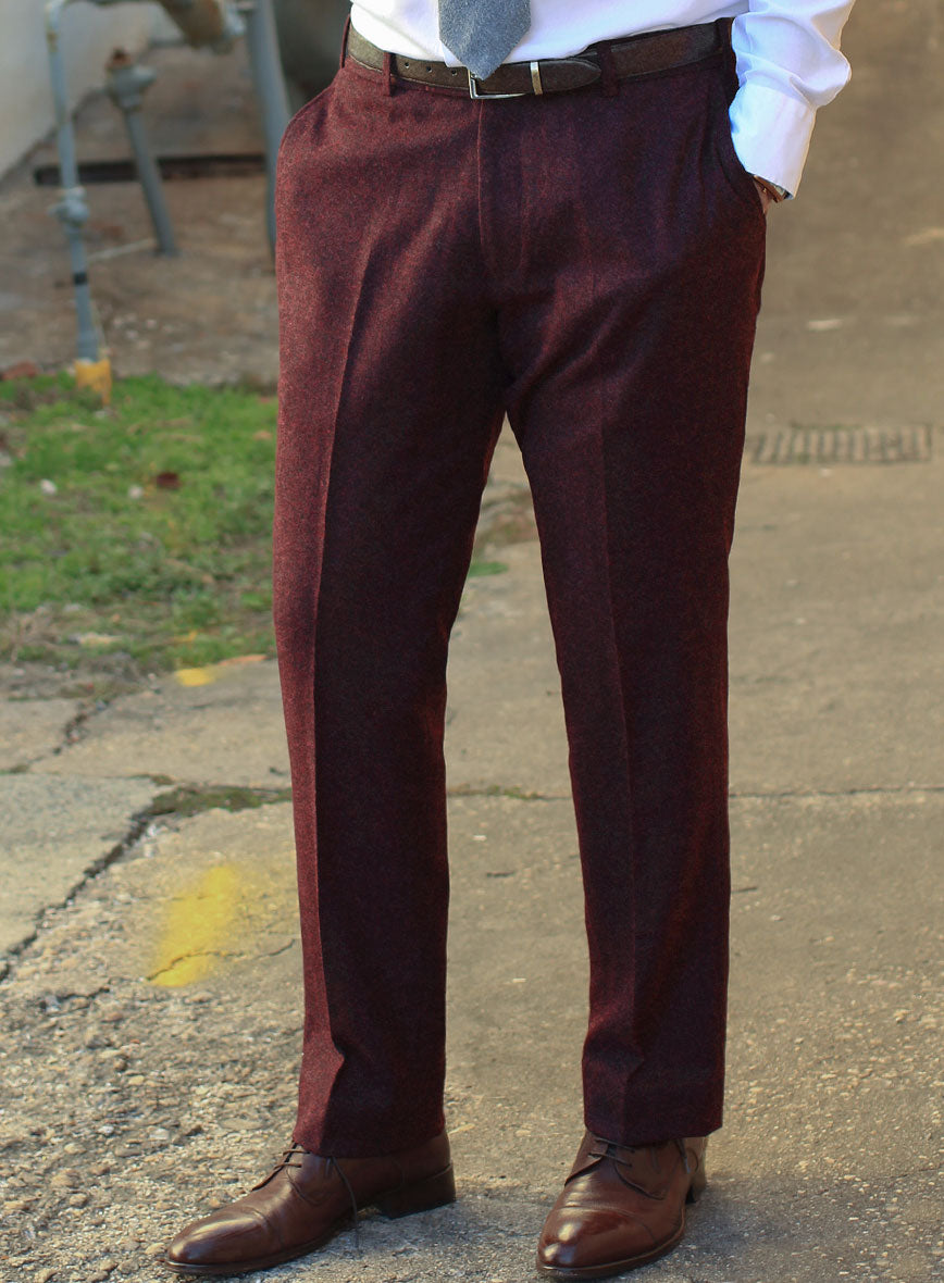 Naples Sangria Tweed Pants - StudioSuits