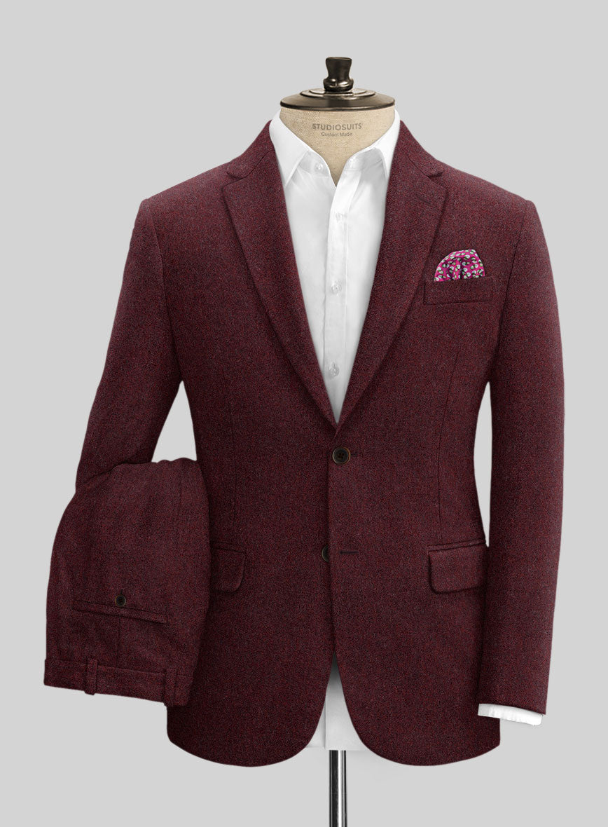 Naples Sangria Tweed Suit – StudioSuits