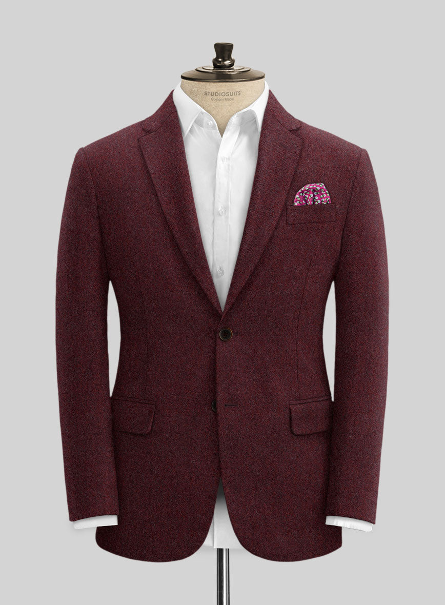 Naples Sangria Tweed Suit - StudioSuits