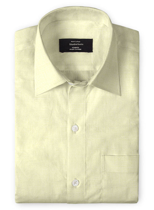 Naples Yellow Cotton Linen Shirt
