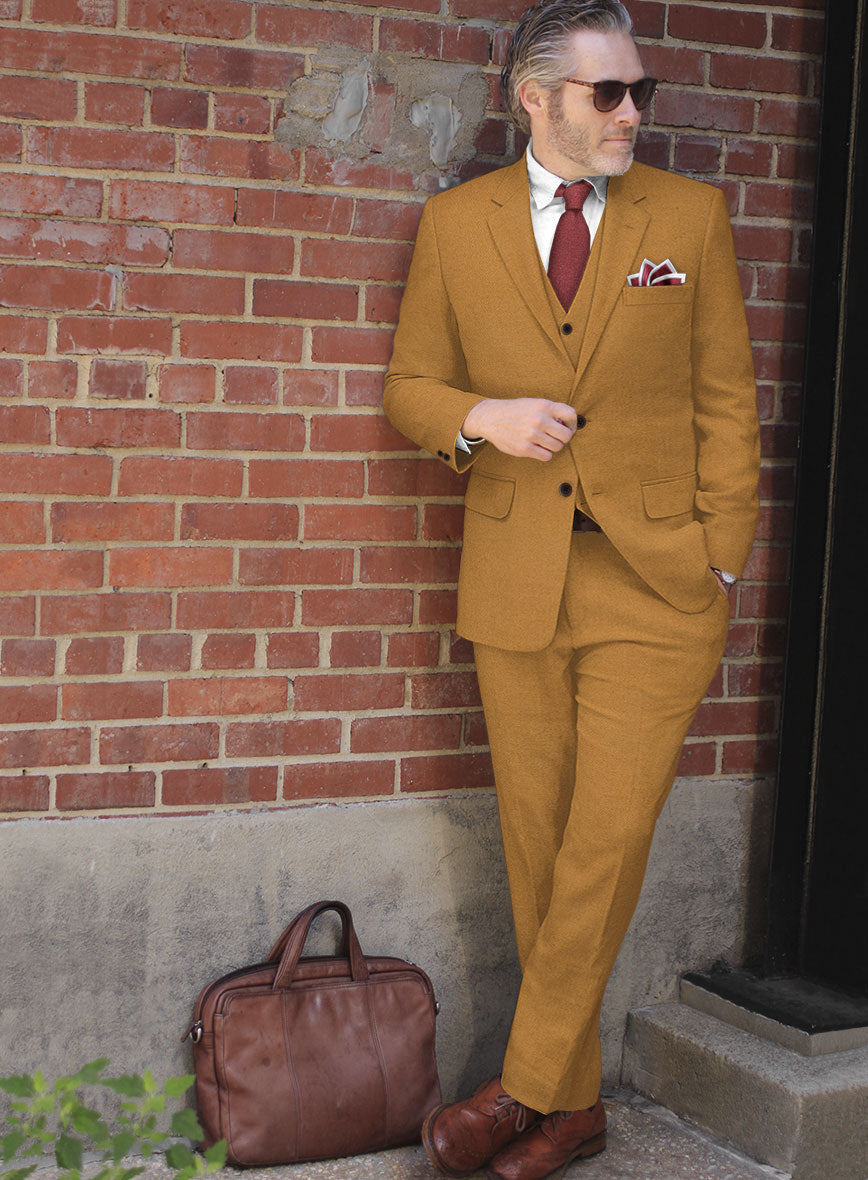 Naples Yellow Tweed Suit - StudioSuits