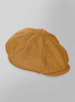 Naples Yellow Tweed Newsboy Cap - StudioSuits