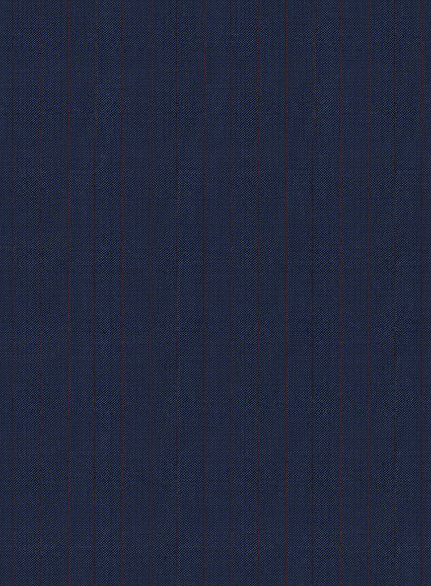 Napolean Kara Stripe Blue Wool Jacket - StudioSuits