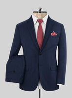 Napolean Kara Stripe Blue Wool Suit - StudioSuits