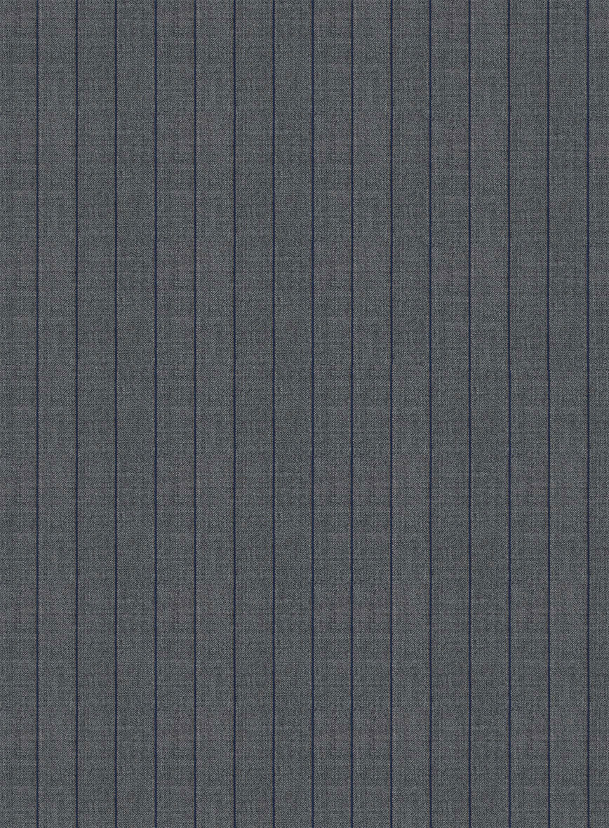 Napolean Kara Stripe Gray Wool Suit - StudioSuits