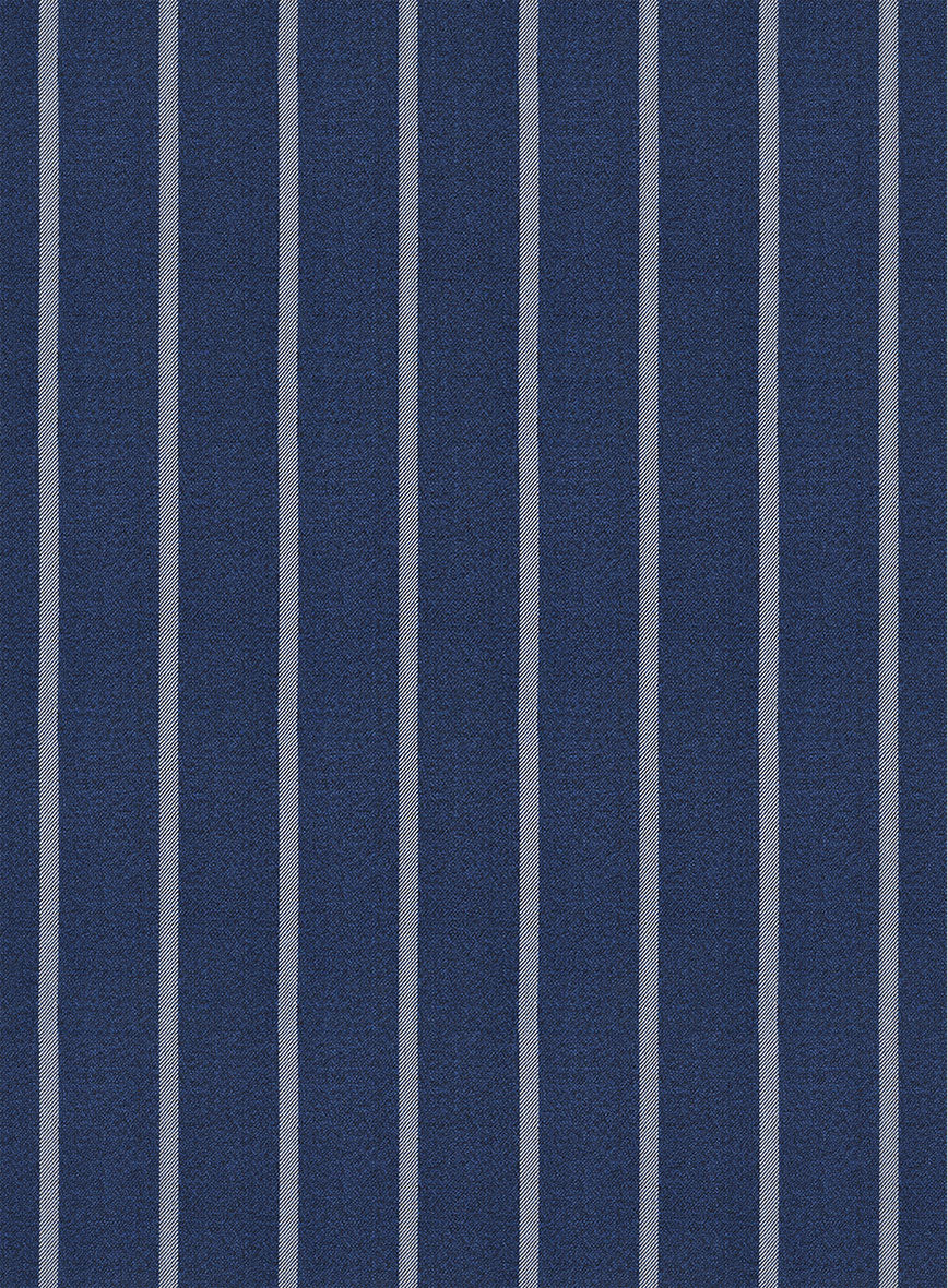 Napolean Zole Stripe Blue Wool Jacket - StudioSuits