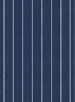 Napolean Zole Stripe Blue Wool Jacket - StudioSuits