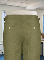 Naples Martini Green Highland Tweed Trousers - StudioSuits