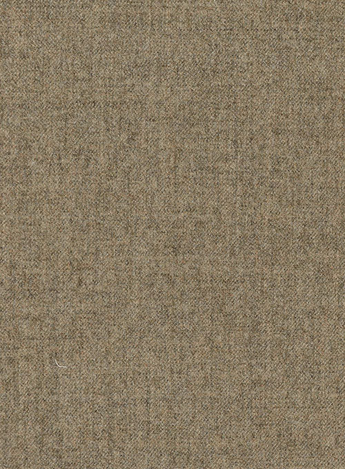 Naples Melange Brown Tweed Pea Coat - StudioSuits